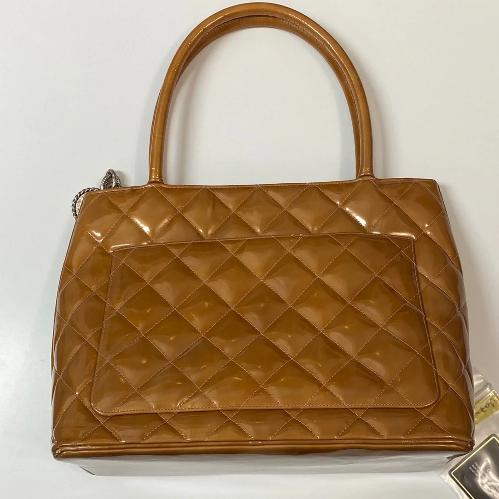 CHANEL Tan Quilted Shoulder Bag